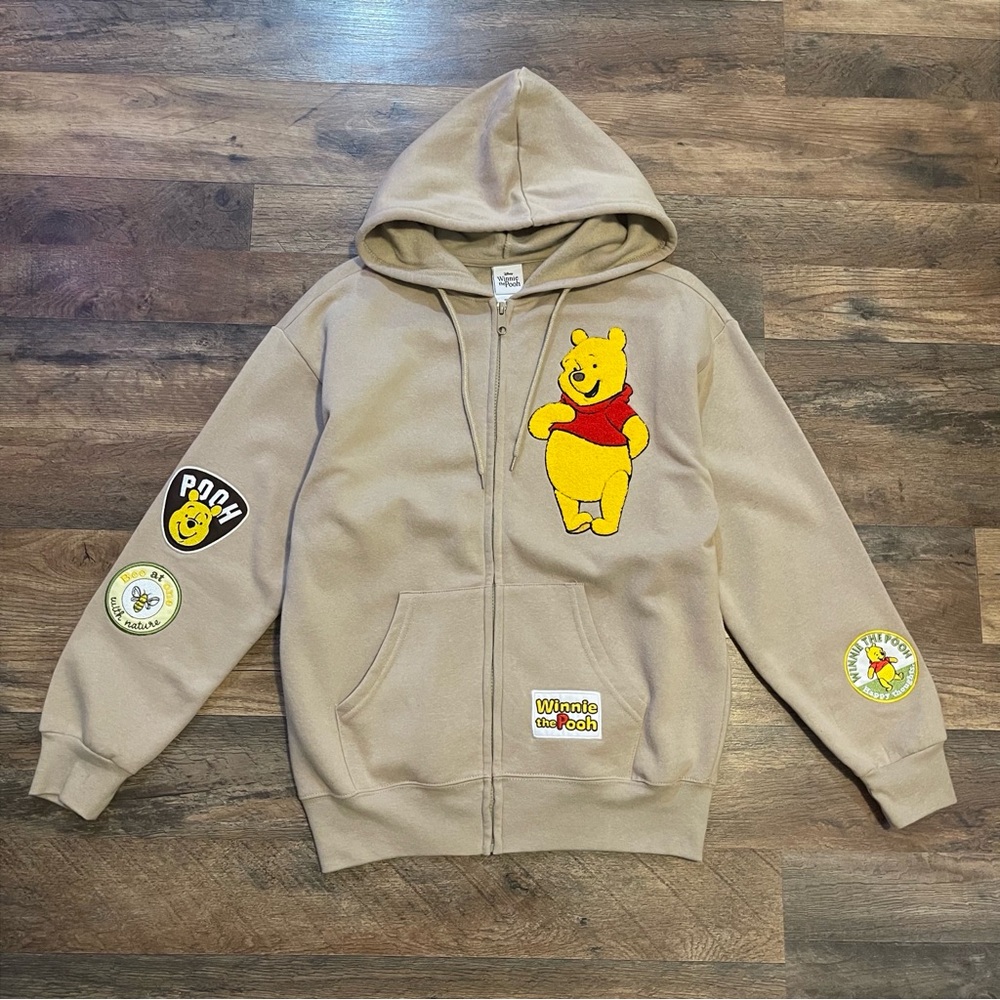 Disney Winnie the Pooh Patch Zip Up Hoodie